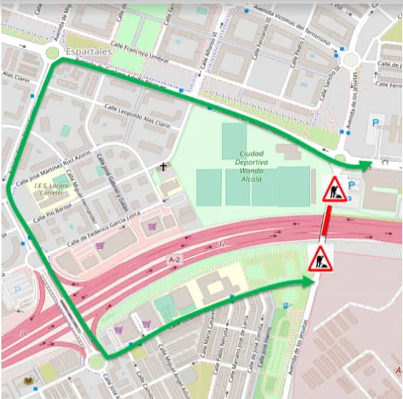 corte trafico puente espartales