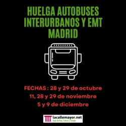 Huelga de autobuses interurbanos, urbanos  y EMT