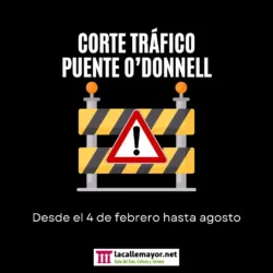 Cortes de tráfico. Obras en el puente junto al parque O’Donnell