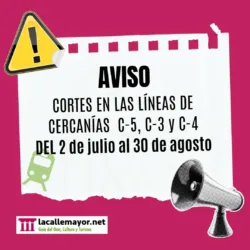 aviso cortes renfe cercanias