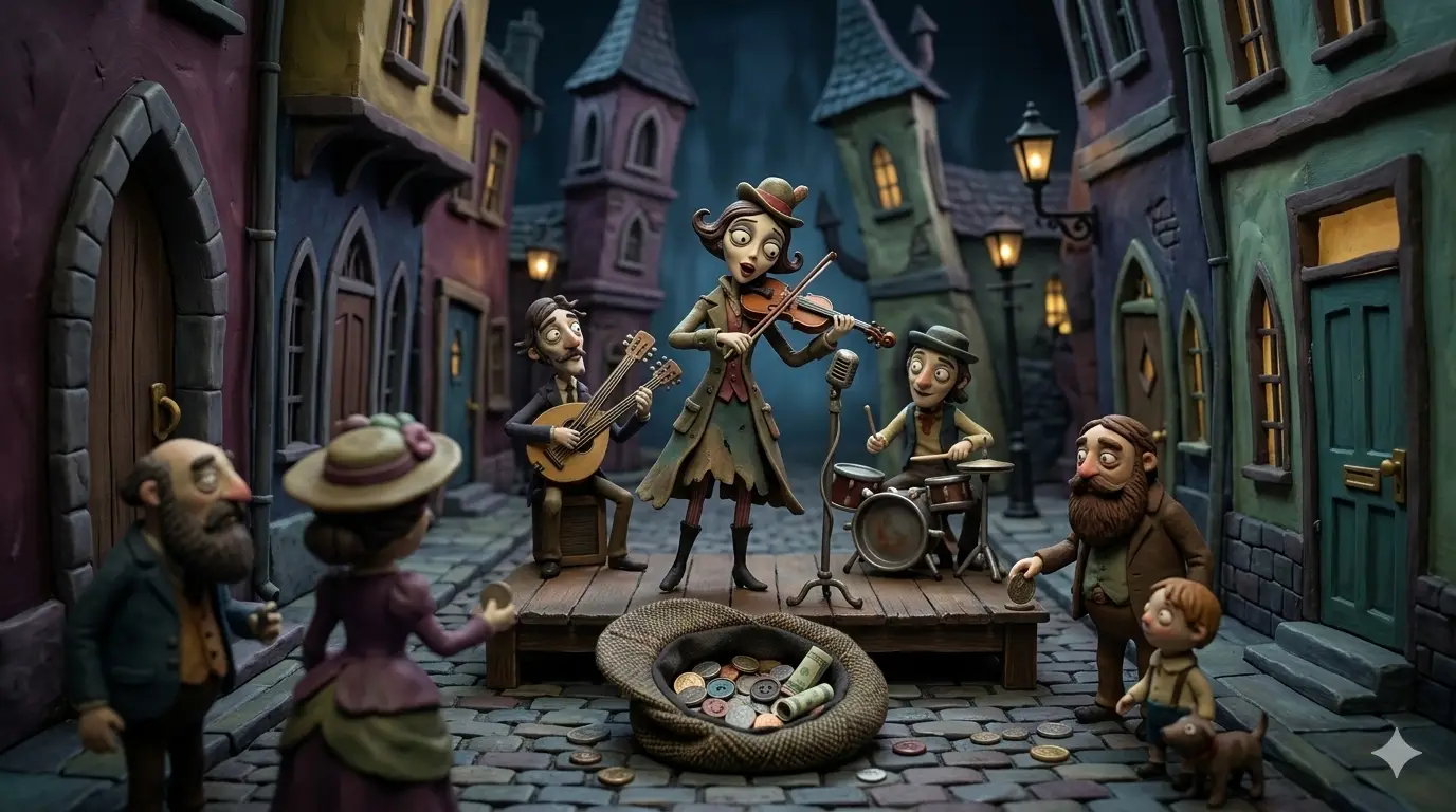 musicos callejeros IA