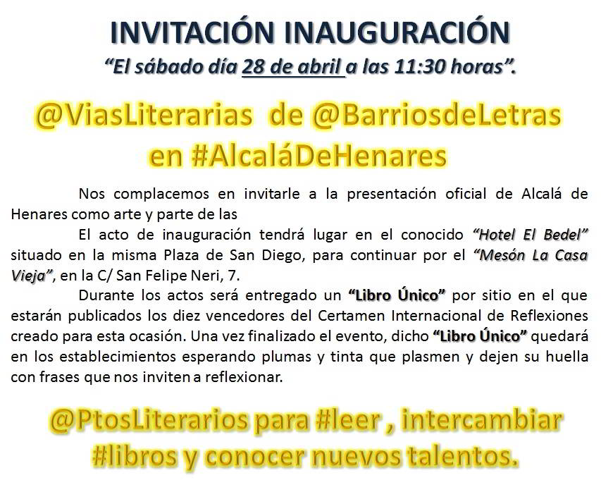 Invitación Alcalá de Henares