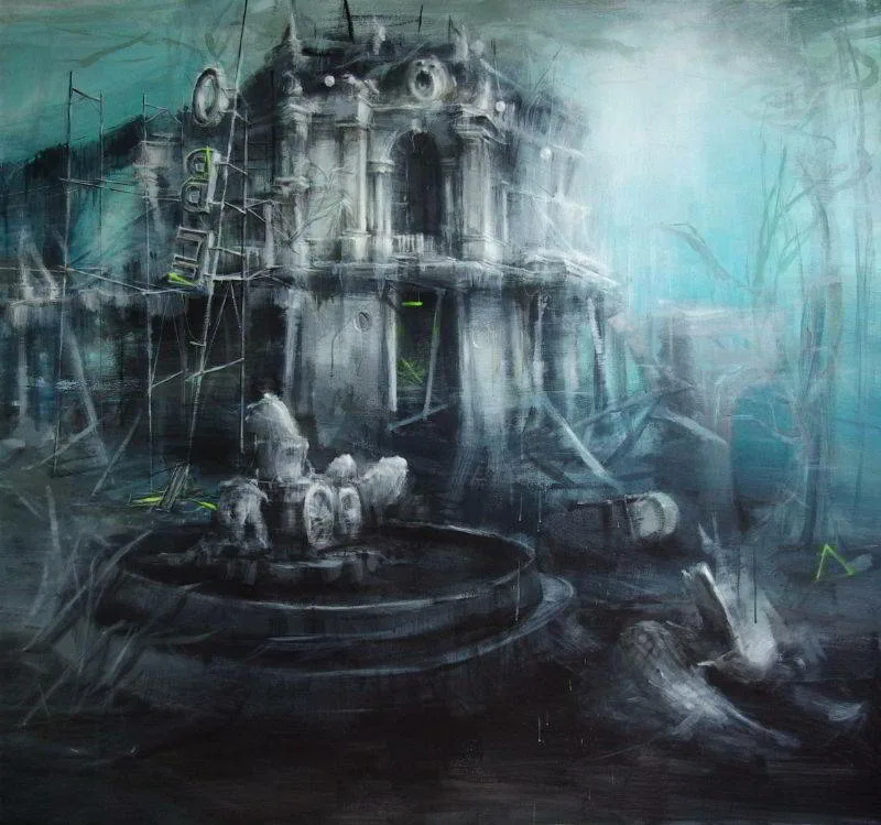 eticia-Gaspar.-Obey-black-water-2016.-Acrylic-150-x-140-cm.