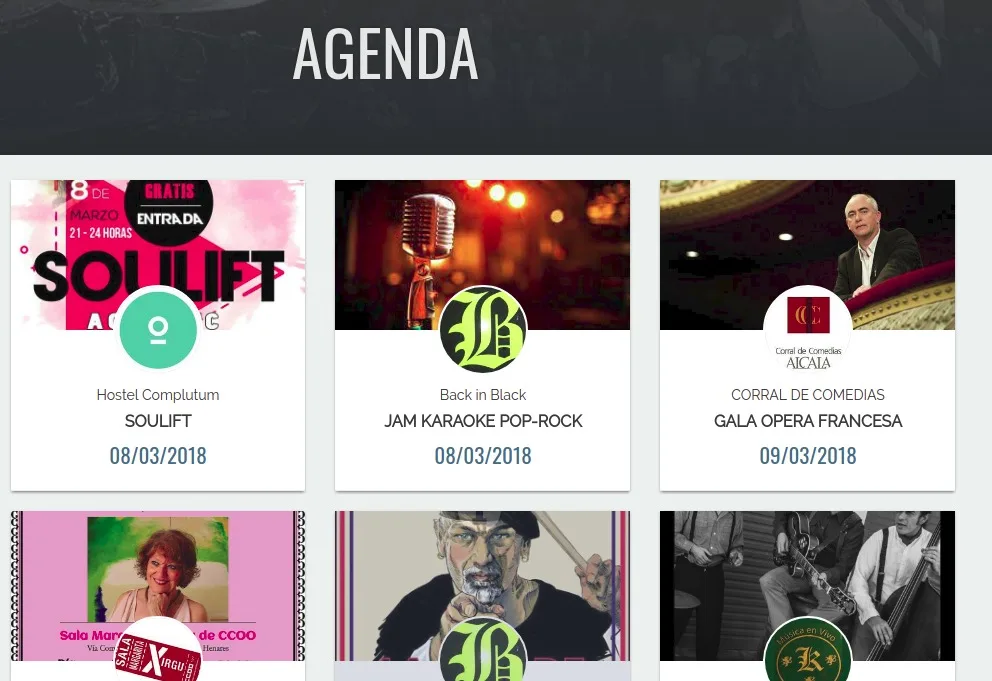 agenda musical 8 marzo